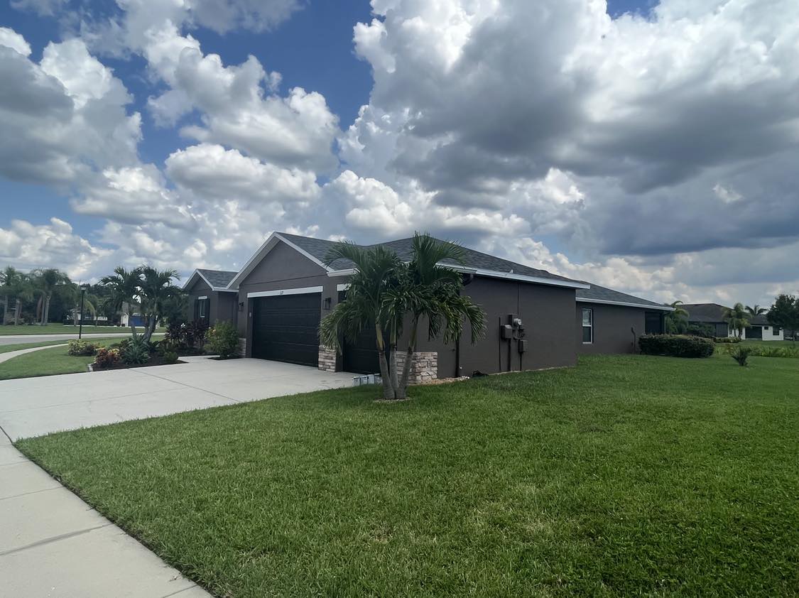 Freshly painted home exterior